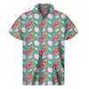 Orange Pitaya 3D Print Fruit Graphic Men Shirt Hawaiian Shirts Tops Beach Short Sleeve Button Lapel Blouse