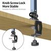 Aluminum Alloy Desktop Mount Microphone Stand Holder Mic Studio Holder Adjustable Microphone Boom Arm Microphone Holder