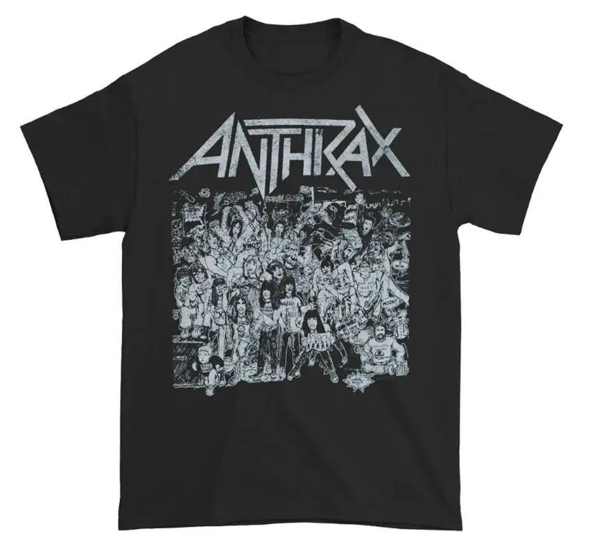 Футболка с графическим принтом Rock Band Heavy Metal Винтажная Женская Мужская Модная Повседневная Y2k С коротким рукавом Большого размера Унисекс