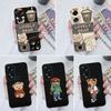 Для Oppo A11 A1K A55 A1 A7 A15 A35 A52 чехол для телефона милый мультяшный узор с маленьким медвежонком жидкий силиконовый противоскользящий защитный мягкий чехол для Oppo Shell
