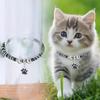 Нейлоновое ожерелье для питомца с разноцветным кулоном в виде лапы, регулируемый ошейник для кошек и маленьких собак с этническим дизайном - стильный аксессуар для питомца