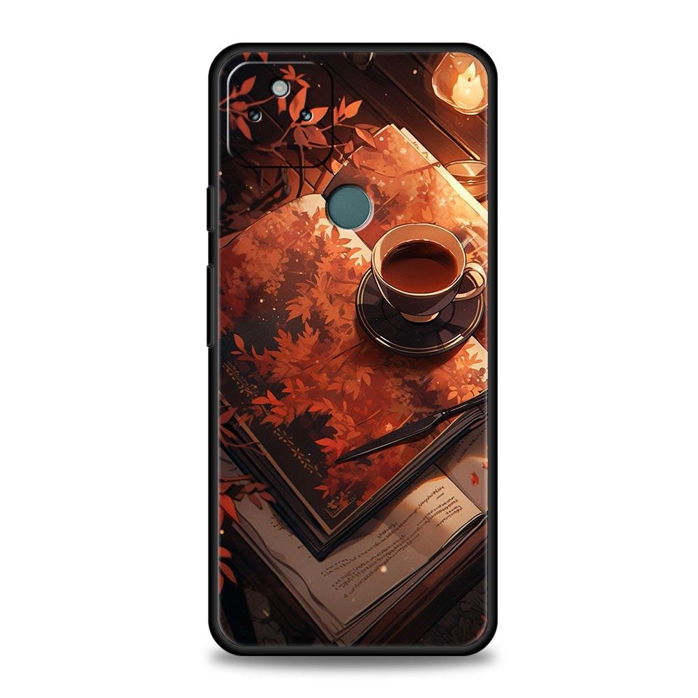 Чехол для телефона 'Тыква Осенние Листья Кофе' для Google Pixel 10 9 8 7 6 9A 8A 7A 6A Pro Ударопрочный Мягкий ТПУ 9 Pro XL Чехол Сумка