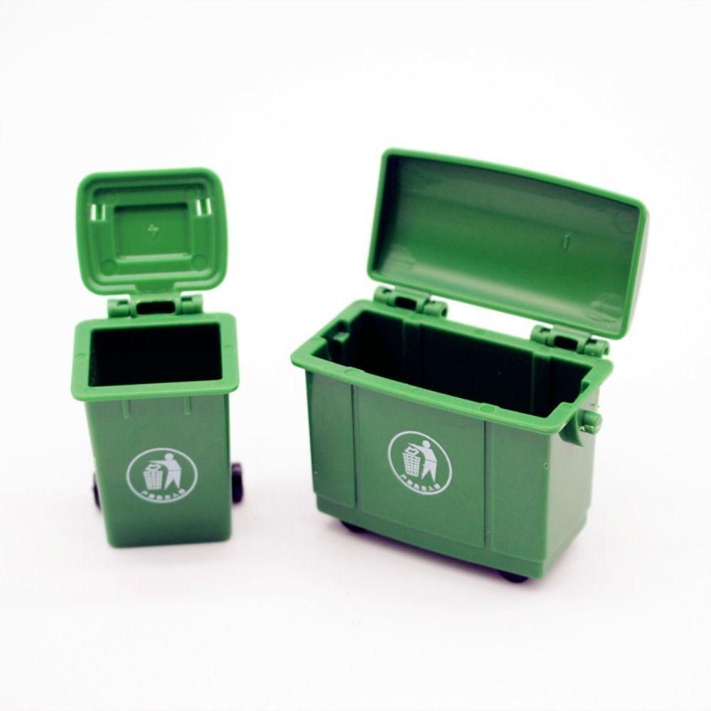 Игрушечная модель Кукольный домик Миниатюрное мусорное ведро Пластиковые мусорные баки для кукольного домика Дети