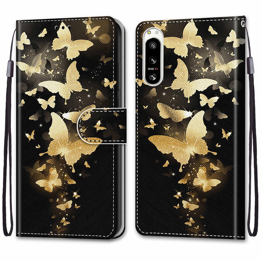 Роскошный окрашенный кожаный чехол-книжка, защитный чехол для Sony Xperia 5 IV/Sony Xperia 10 IV/Sony Xperia 10 III/Sony Xperia 1 IV/Xperia 1 III