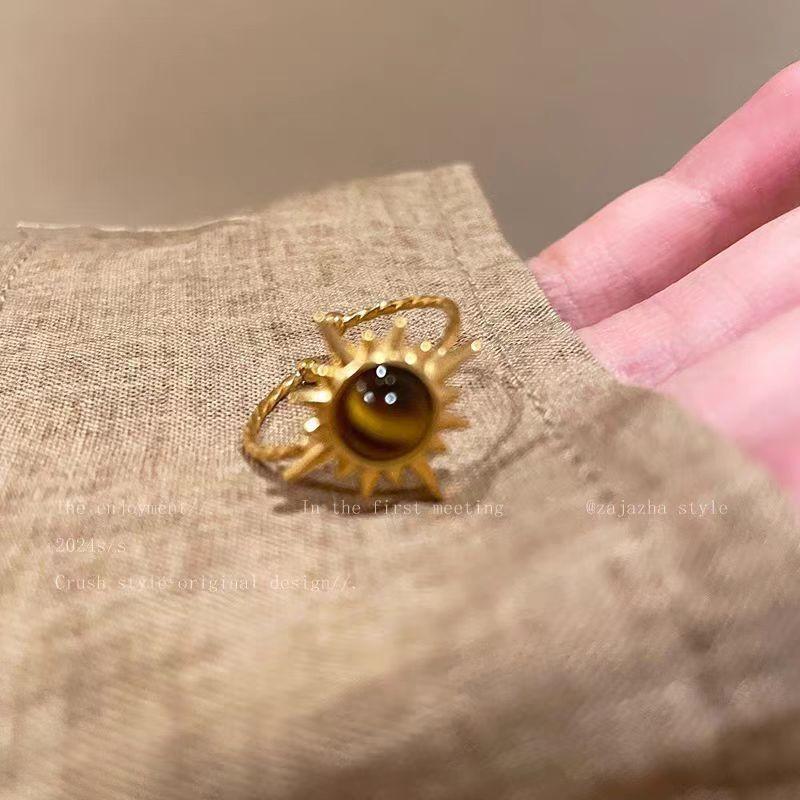 Кольцо из сплава Maillard Serpentine Tiger'S Eye, женское, уникальный дизайн, ретро, высокое качество, легкая роскошь, кольцо на указательный палец
