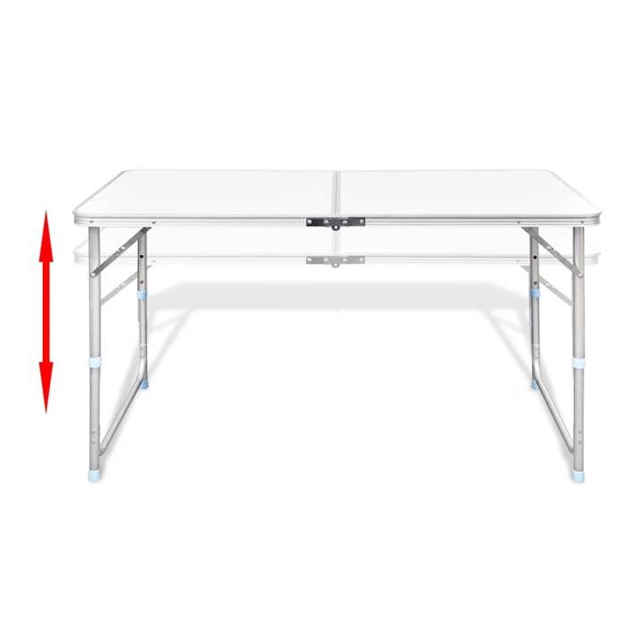 VidaXL Ensemble de Table Pliable de Camping et 4 Tabourets, Meuble à Manger, Mobilier de Jardin Cuisine Patio Pique-nique 41328