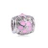 Fashion Pink Hope Charm Beads Suitable For Bracelets And Necklaces Romantic Heart Shape Women Jewelry