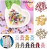 Dollhoues Miniature Craft Metal Buckles Clothing Sewing Buckle Mini Buttons DIY Doll Clothes