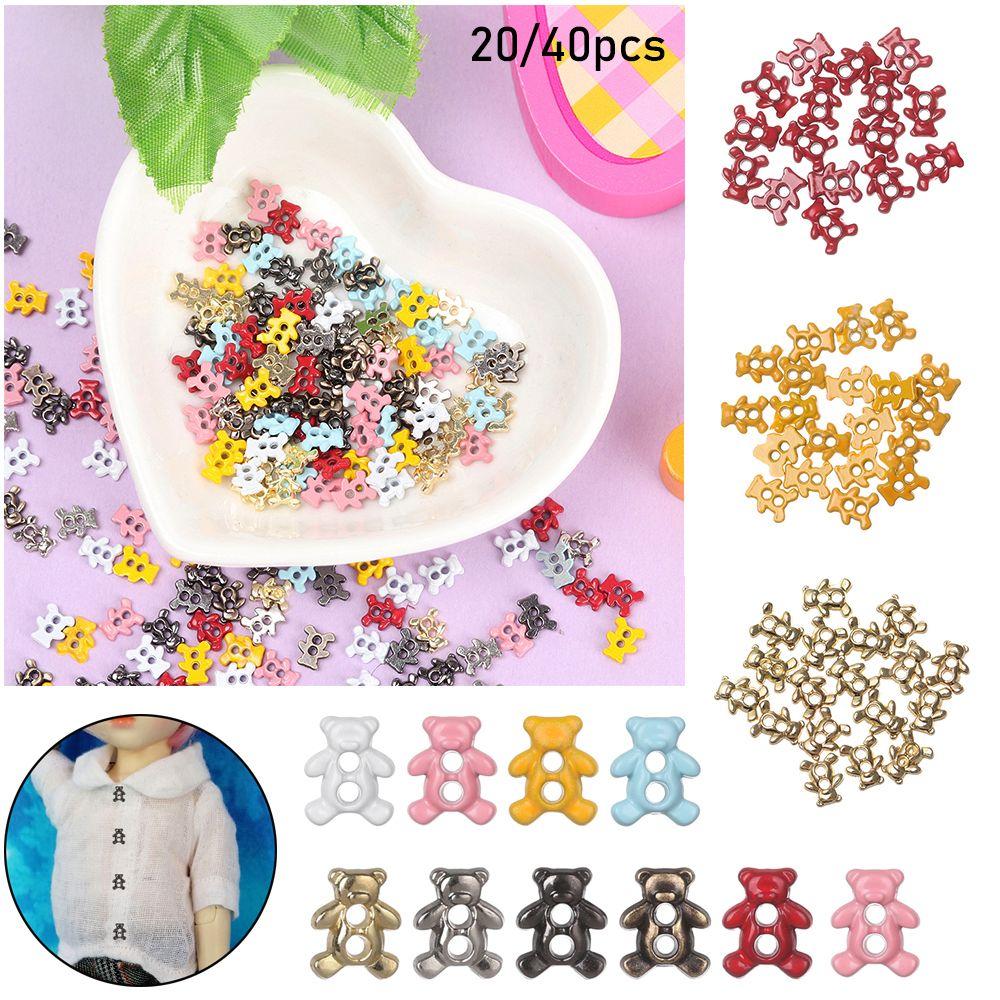 Bear Pattern Decoration Mini Buttons DIY Doll Clothes Metal Buckles Clothing Sewing Buckle