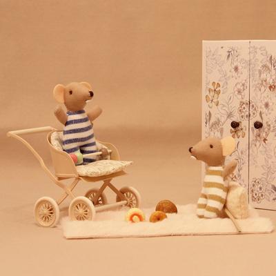 1:12 Миниатюрных Искусственных Детских Колясок, Подходящих Для Кукол Bjd Ob11, Мебель для Кукольного Дома, Домашняя Мебель, Декор