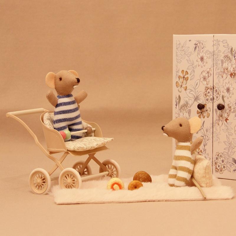 1:12 Миниатюрных Искусственных Детских Колясок, Подходящих Для Кукол Bjd Ob11, Мебель для Кукольного Дома, Домашняя Мебель, Декор