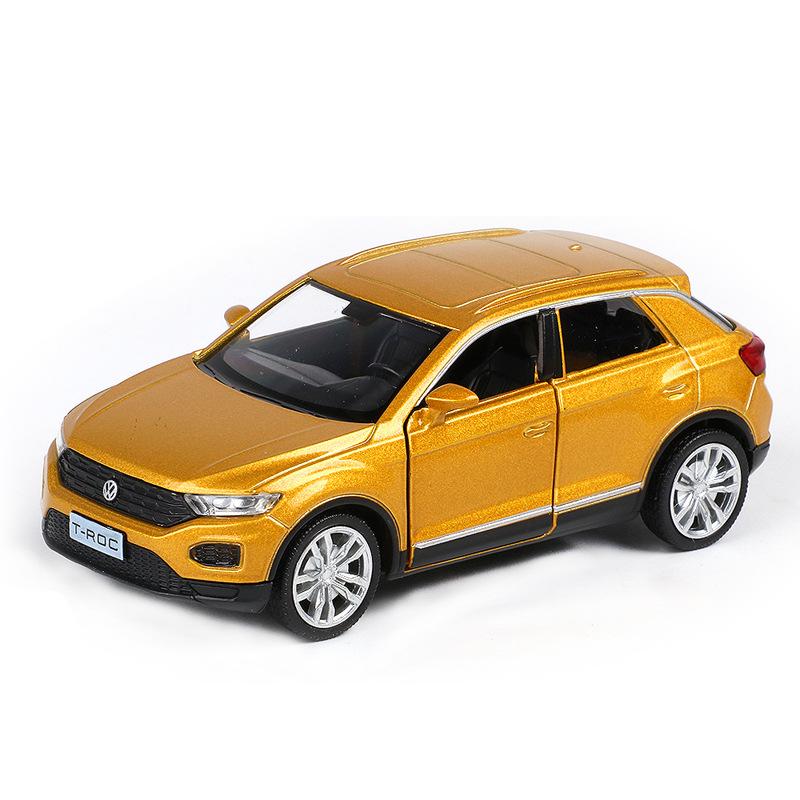1/36 Volkswagen T-ROC SUV Модель автомобиля из сплава Литые металлические игрушечные транспортные средства Модель автомобиля Симуляция Коллекция Детские подарки Украшение