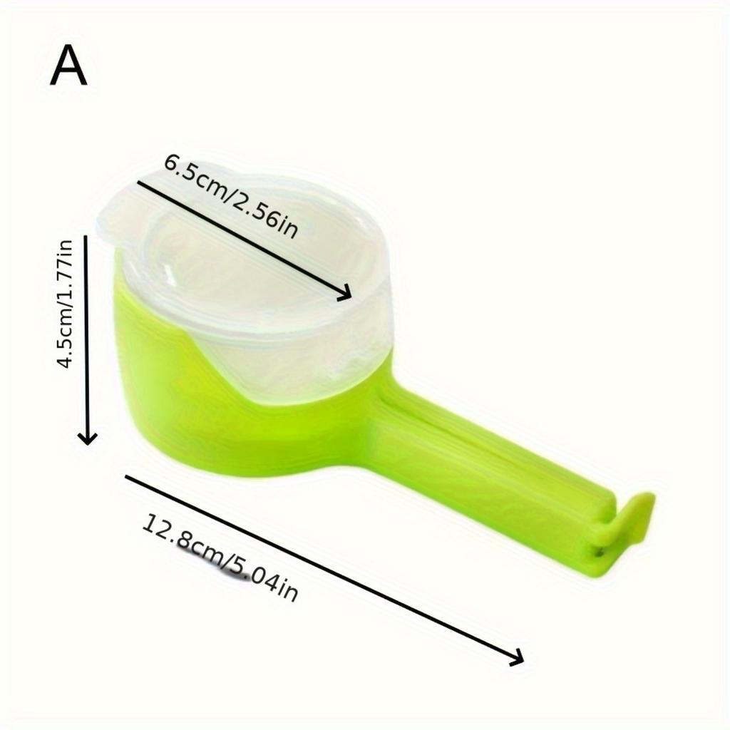 1 шт. Многофункциональный зажим для пищевых пакетов с носиком для выливания, прочный полипропиленовый пластик.