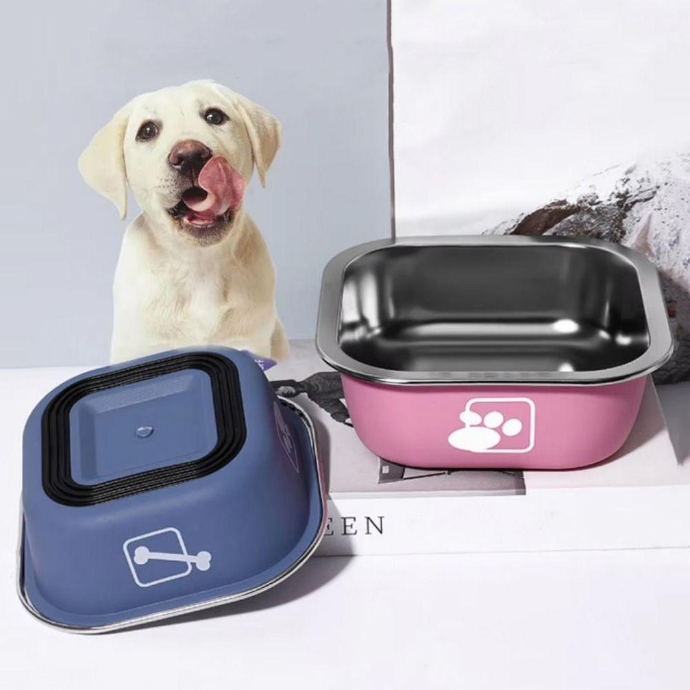 Large Capacity Dog Food Water Bowls Rust Resistant Dog Feeding Dish  Indoor