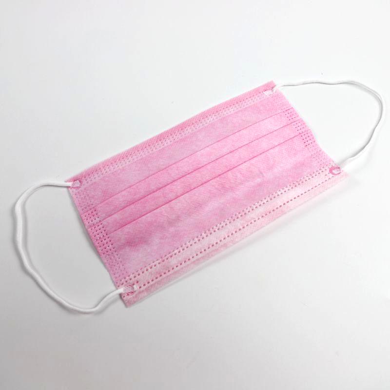 3-layer Pink Mask Face Mouth Masks Non Woven Disposable Anti-dust Masks Earloops Masks