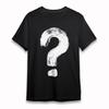 Women's Plus Size Soft Classic T-Shirt Minimalist Brushstroke Question Mark Tee