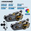 1/2x Motorcycle Helmet Intercom Bluetooth 5.3 Headset Waterproof 300m Intercomunicador Speaker Wireless Handsfree Interphone