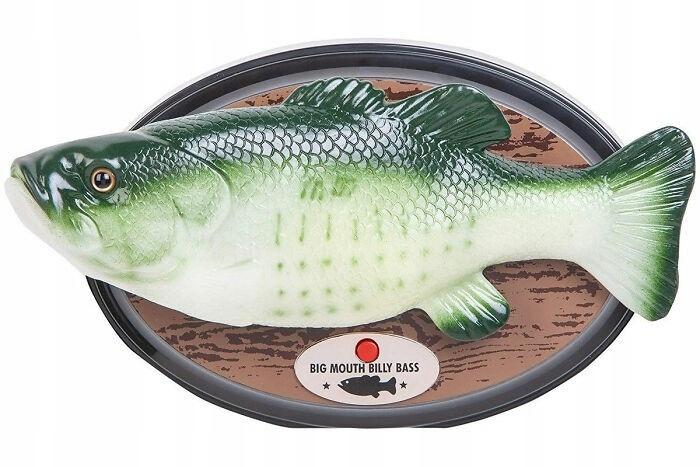 Śpiewająca ryba billy bass prezent dla wędkarza trofeum karp tańcząca rybka