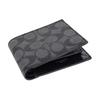 COACH Men 3 IN 1 Wallet Charcoal / Black (Unisex) Wallets 74993 CQBK