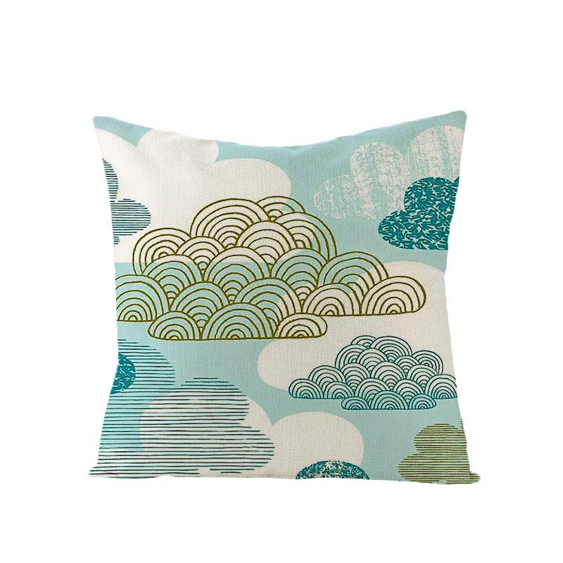 Home Simple Polyester Cushion Cover Cushion Cover Flower Sofa Cushion Cover Cushion