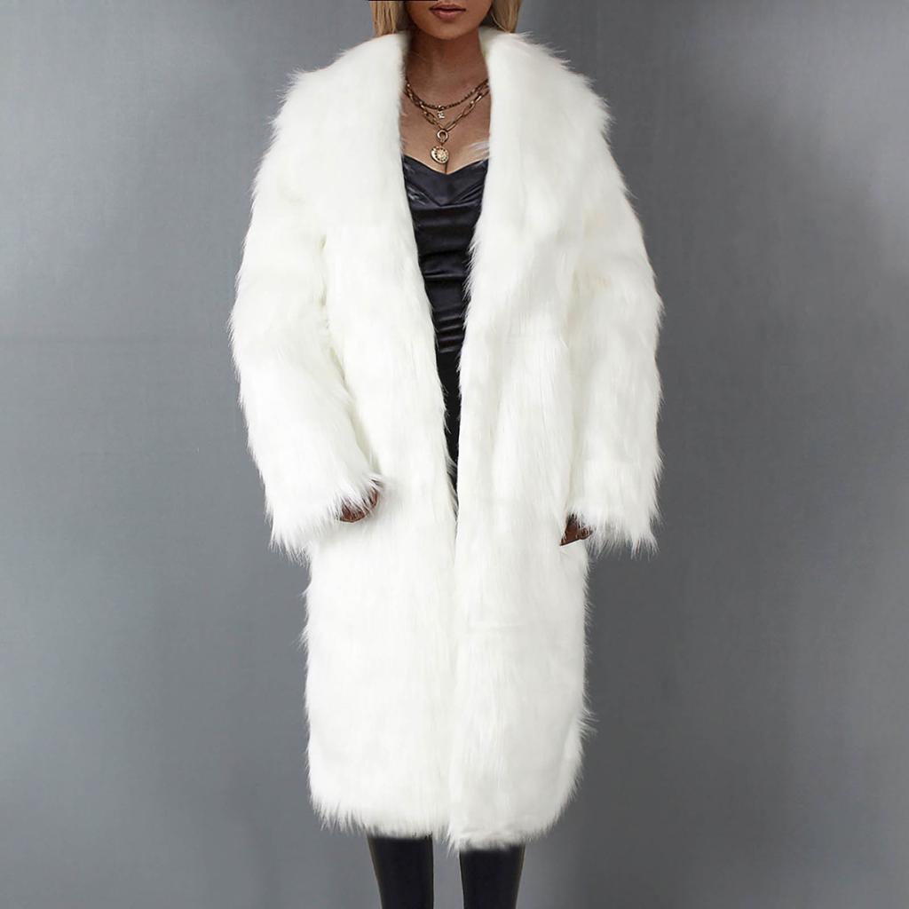 Модное повседневное длинное женское плюшевое однотонное пальто, женское термопальто, кардиган