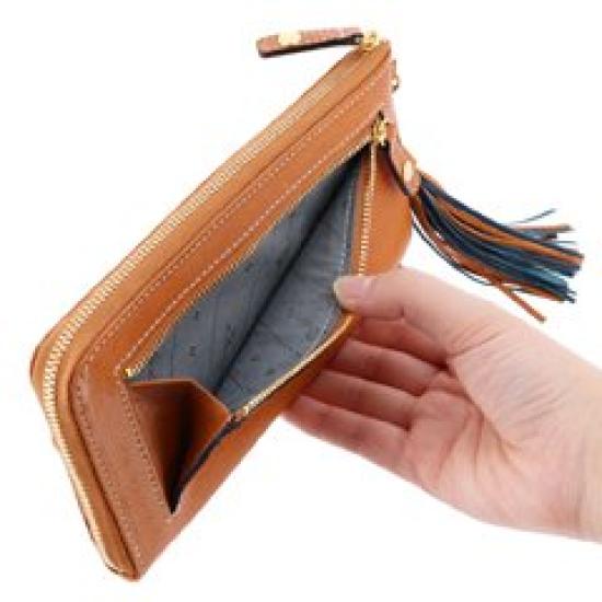 Zipper Long Wallet 35185 Mustard [Dakota] L-shaped 3.