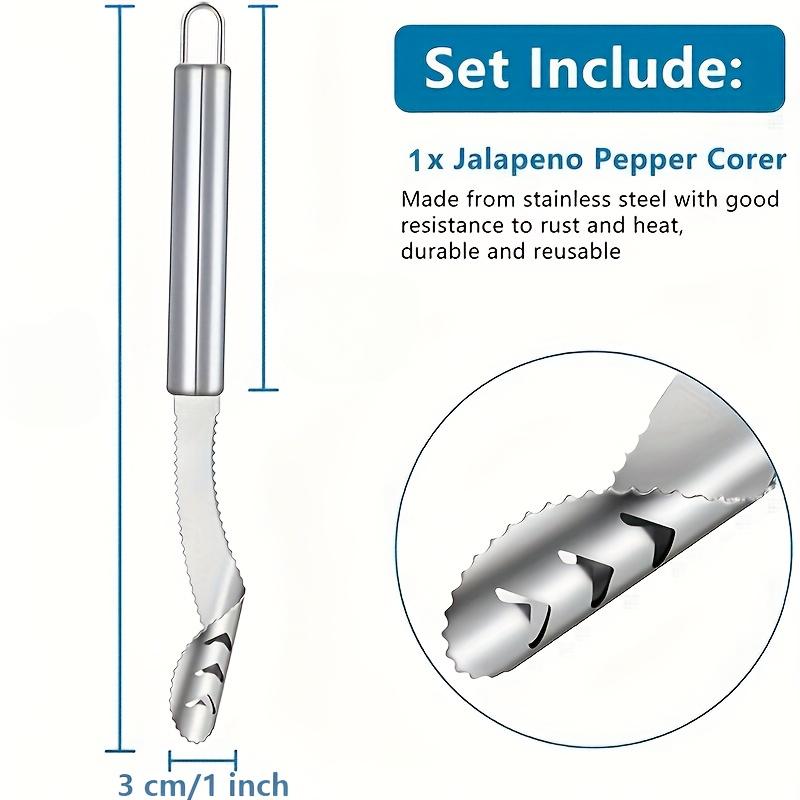 2 шт. из нержавеющей стали, удалитель сердцевины фруктов, удалитель семян красного перца, удалитель сердцевины овощей и фруктов, кухонный гаджет, удобно для очистки и нарезки