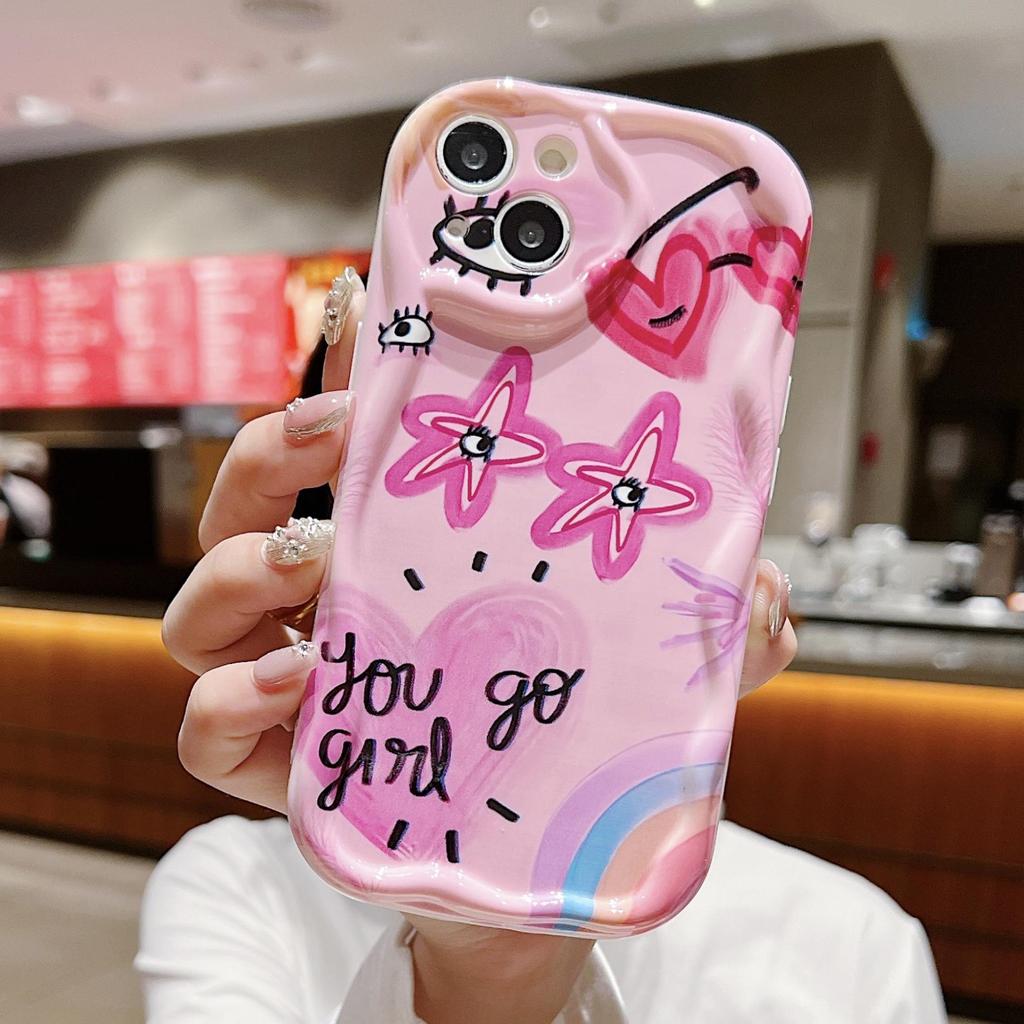 Cute Silicone Case for Oppo A78 A58 A38 Infinix Smart 7 8 Xiaomi Redmi Note 12 11 Pro Vivo V23E V27 V25 Funda Love Heart Stars Cover Soft TPU Bumper