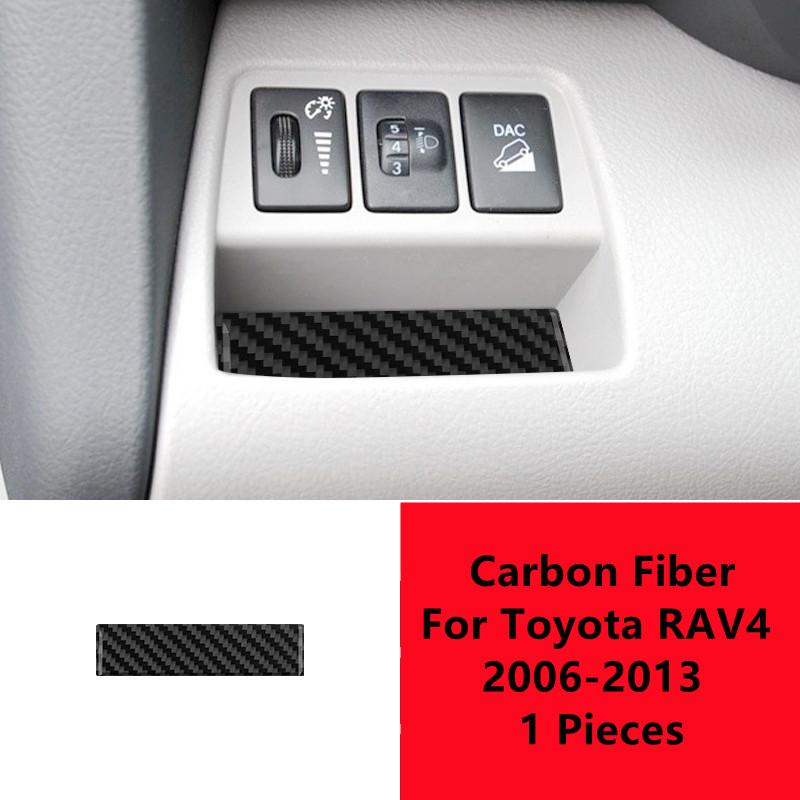 Углеродное волокно Автомобильный центр Панель управления Руль Декоративная крышка Наклейка Наклейка для Toyota RAV4 Внутренняя часть автомобиля