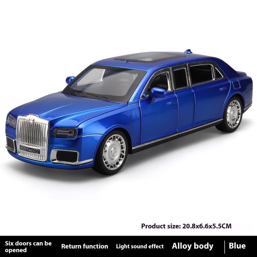 1:24 Aurus Motors Aurus Senat Россия Лимузин Сплав Металл Литая Модель Автомобиля Звук и Свет Классические Коллекционные Украшения Подарки