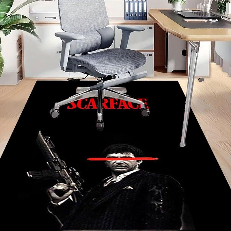 1 шт. Коврик для офисного кресла Scarface, Мягкий, Удобный, Всесезонный, Идеально подходит для дома, спальни или офисного декора, Идеальный подарок для