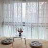 Воздушная фильтрация прозрачная занавеска для гостиной цветочные тюль шторы для украшения дома тканевые шторы