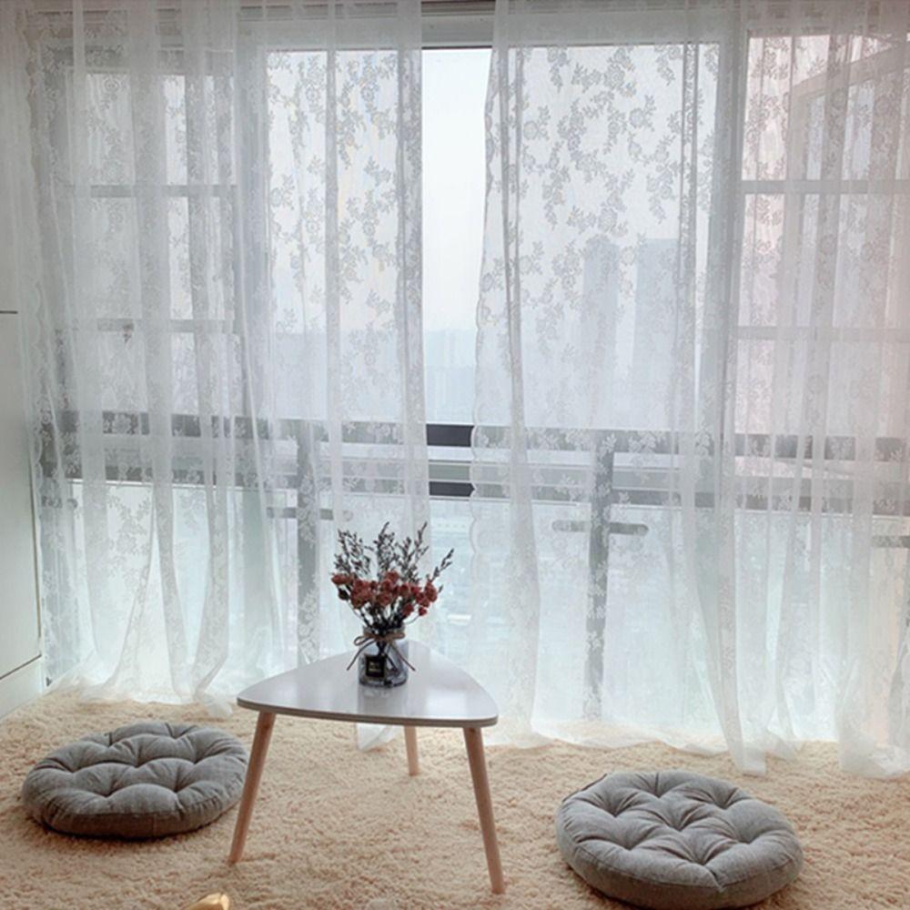 Воздушная фильтрация прозрачная занавеска для гостиной цветочные тюль шторы для украшения дома тканевые шторы