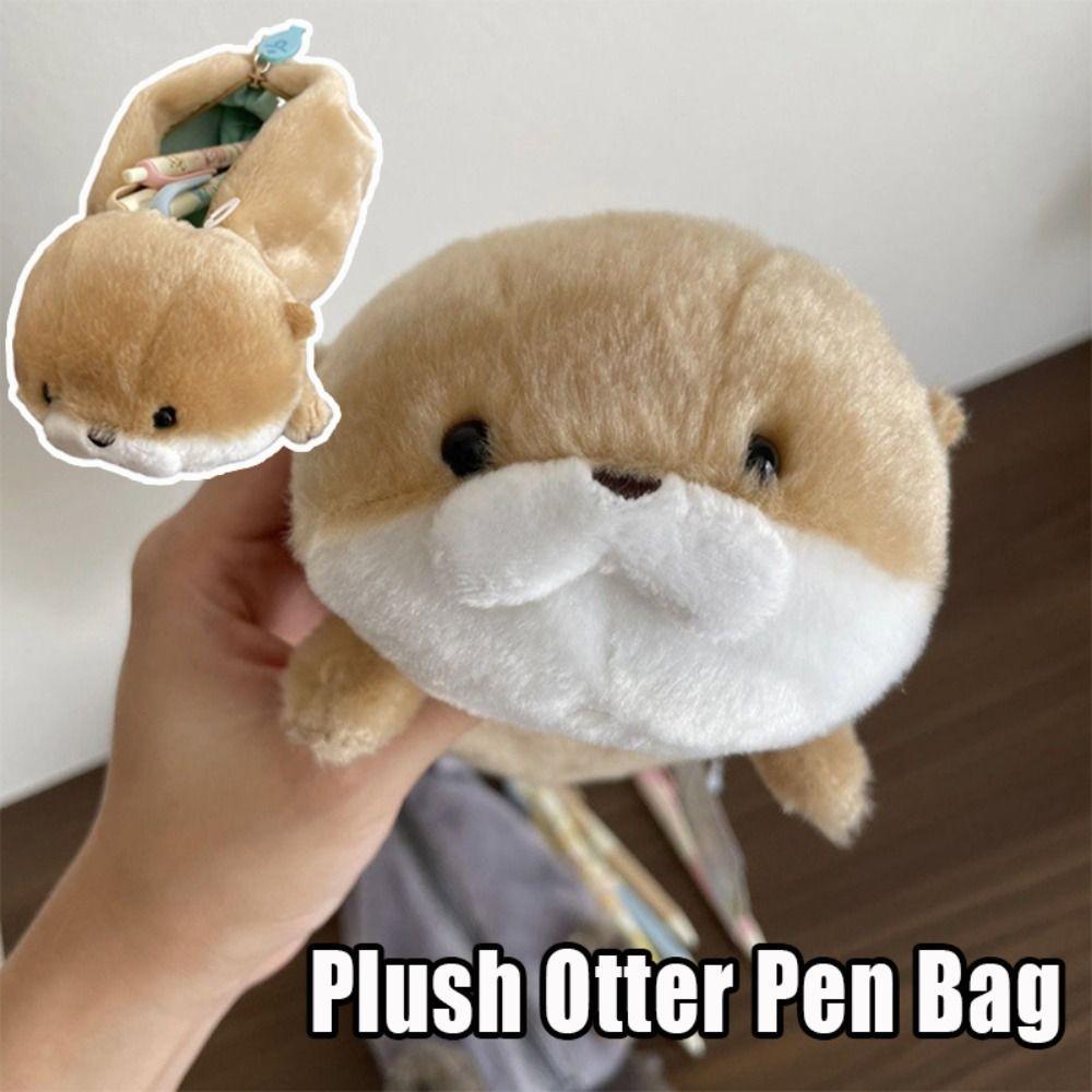 Large Capacity Pen Bag Otter Stationery Bag Portable Pen Box  Student