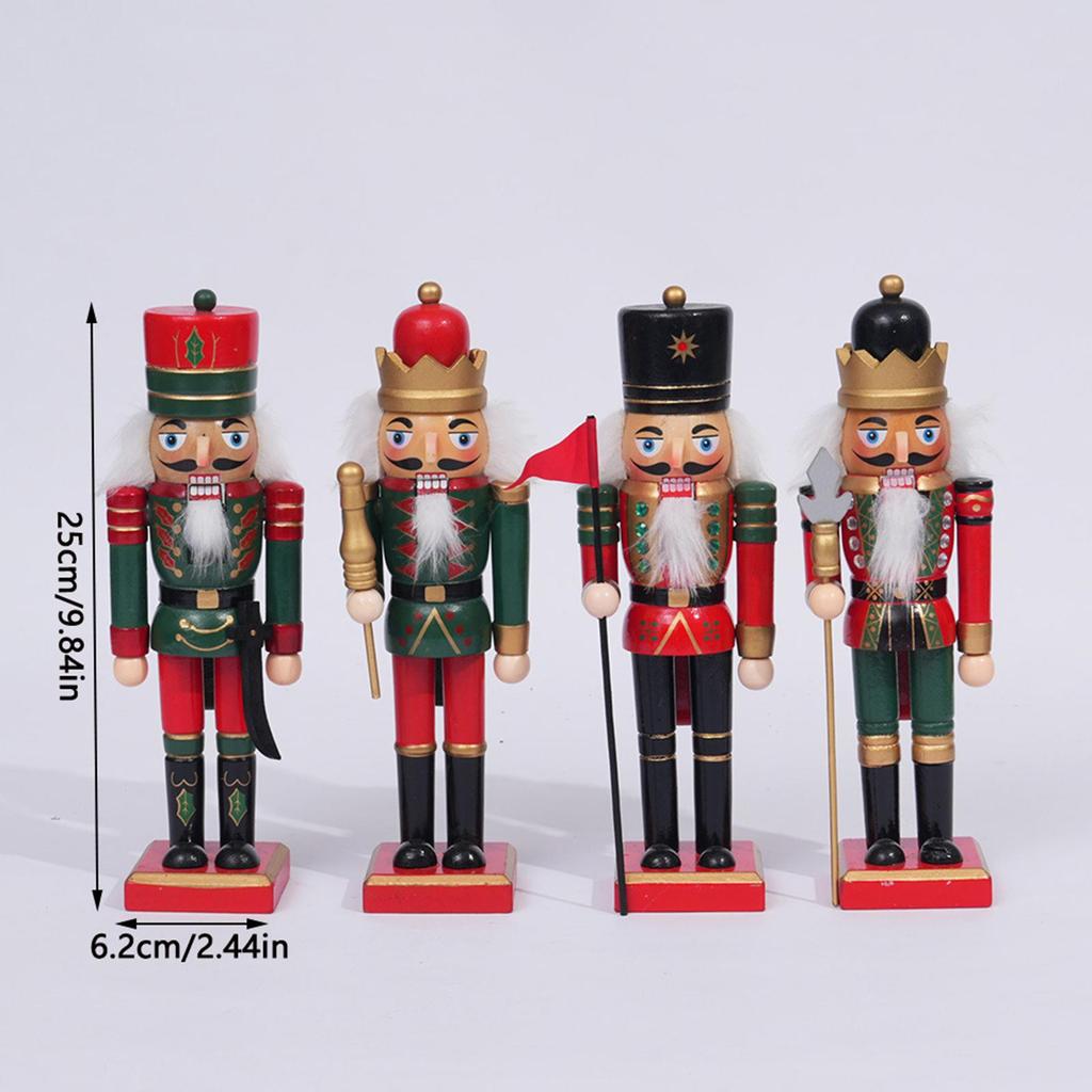 Christmas Decorative Nutcracker Figurine Crafts for Shelves Home Xmas Gift