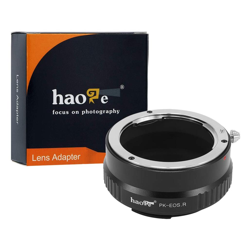 Haoge Manual Lens Mount Adapter for Pentax K PK Lens to Canon RF Mount such as Canon EOS R RP Cameras,