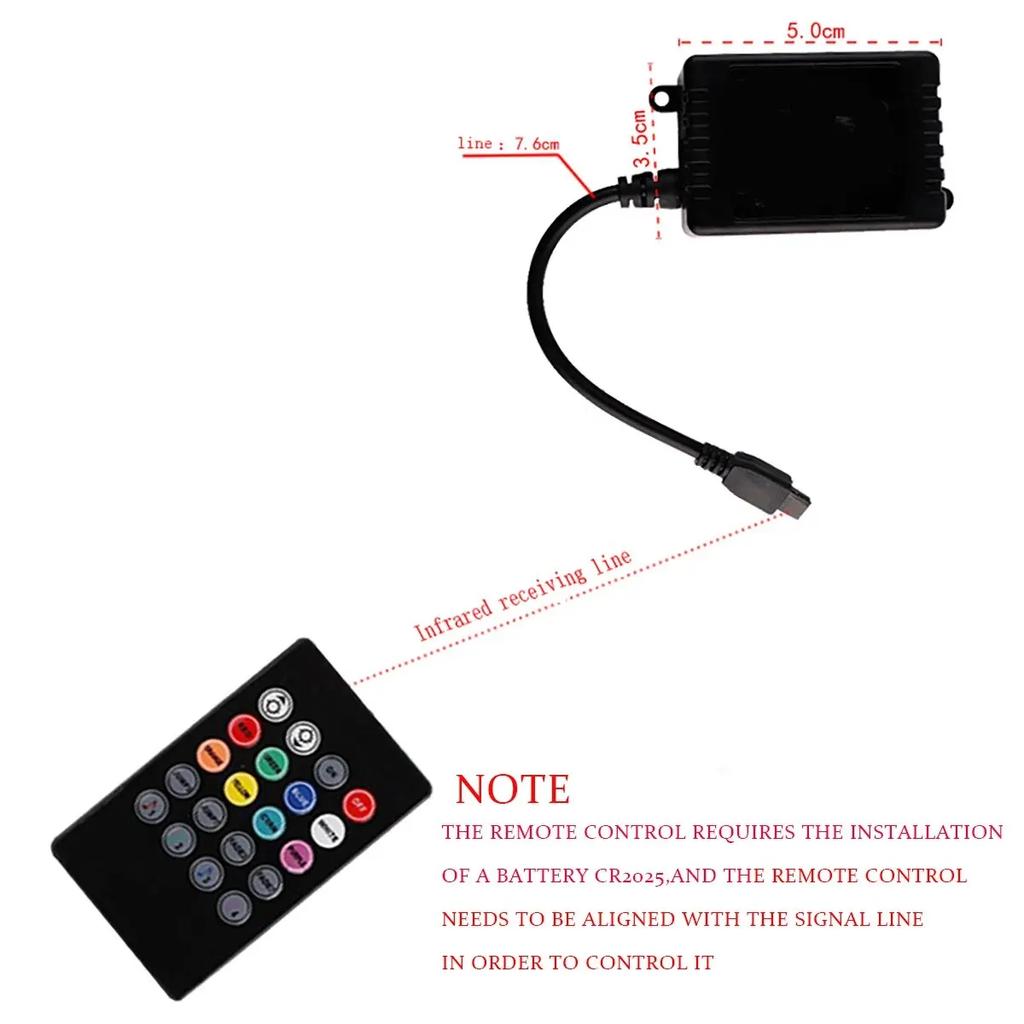 Универсальная автомобильная RGB-подсветка, светодиодная лента, лампы для создания атмосферы в салоне, 8 цветов, декоративные аксессуары для внедорожников 4x4