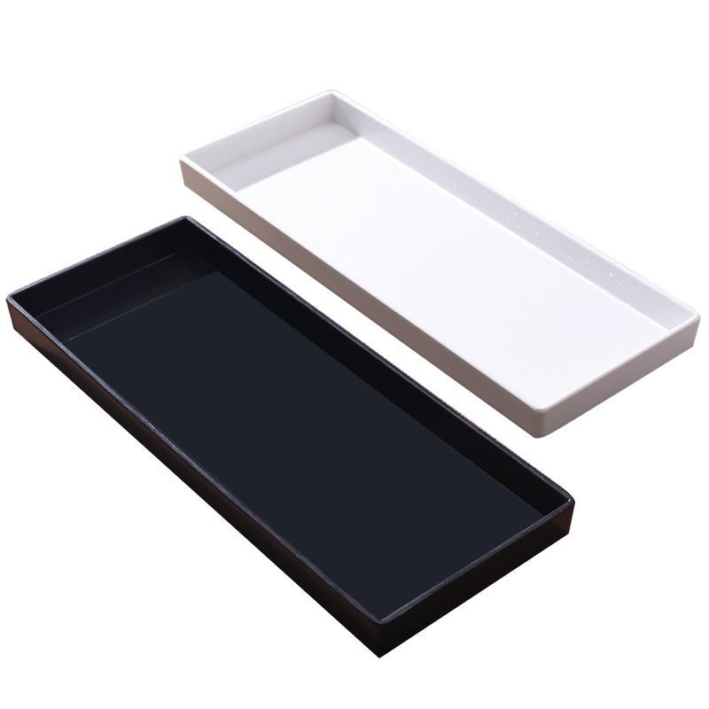 Поднос из меламинового белого фарфора Nordic, креативный, прямоугольный, для хранения чашек и тарелок, сервировочный поднос для десертов в отеле