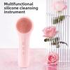 Sound Facial Cleansing Brush Waterproof Silicone Skin Care Massager with 3D Vibration For Deep Hole Cleansing