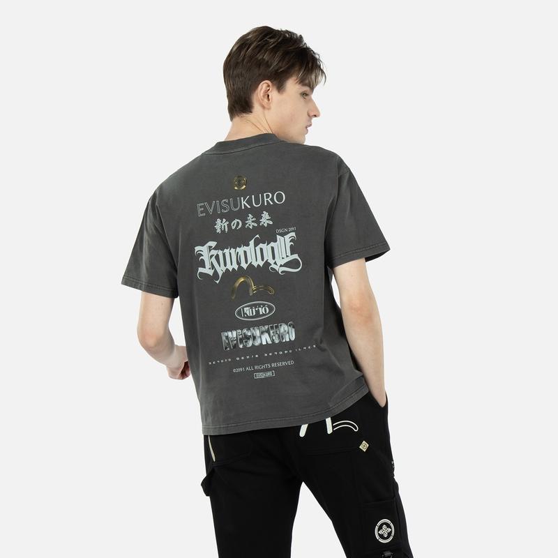 EVISU T-Shirts Men's Crew Neck Moderate Straight Fit 2ESGNM3TS612RXCT