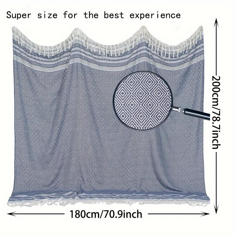 Очень большое турецкое пляжное полотенце Быстросохнущее Мягкое Пескостойкое Богемное одеяло Для мужчин и женщин Идеальный подарок Отпуск Бассейн Йога