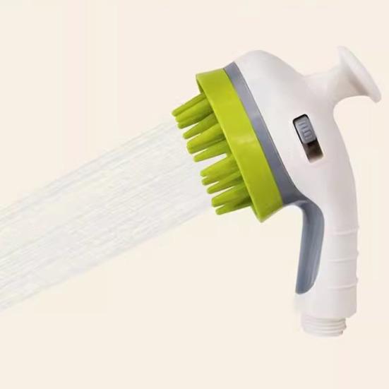 Насадка для душа для собак Yousheng, распылитель, душевая лейка для питомцев с массажной щеткой, мягкий груминг, щетка для душа для собак для душевой штанги в ванной, купание собак и кошек