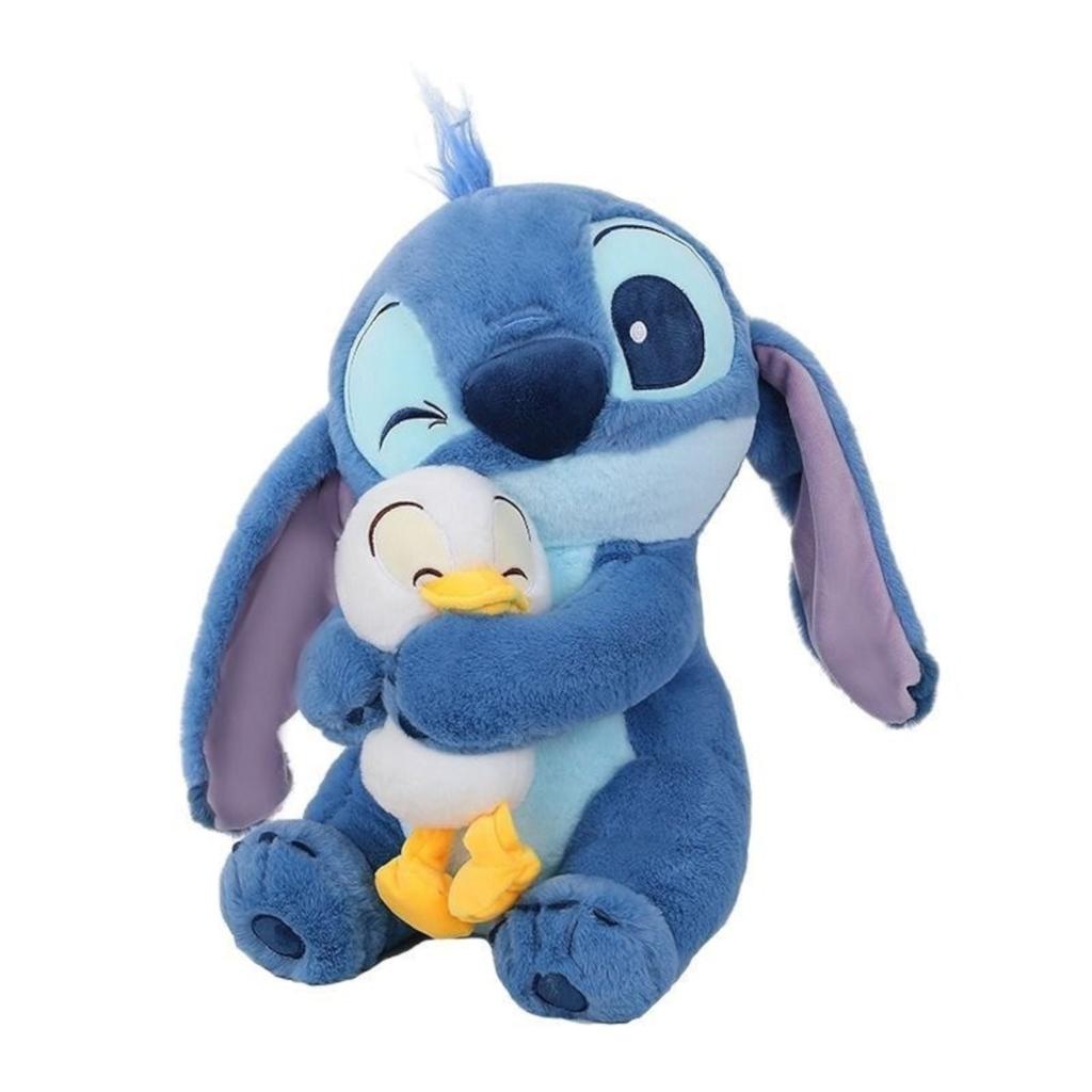 Stitch Plus Plush Toy 30x28cm Blue Duck Shape Hypoallergenic Kids Stuffed Animal Collectible Mascot