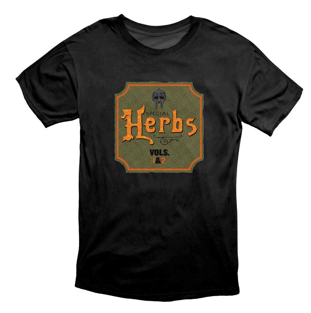 Черная футболка унисекс Mf Doom Special Herbs Vol в стиле хип-хоп