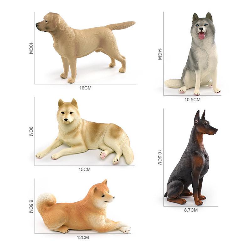 Beautifully Crafted Static Dog Figurines Of Labrador Retriever Doberman Pinscher And Husky Breeds