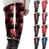 Women's Pants Printed Elastic Soft Cotton Leggings Casual Home Pajamas