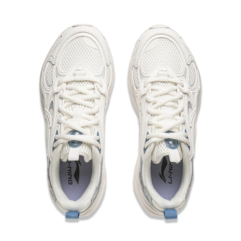 Li Ning Meteor 2K Классические модные универсальные ретро удобные нескользящие износостойкие дышащие низкие папины туфли женские кроссовки белые синие AGCV114-3