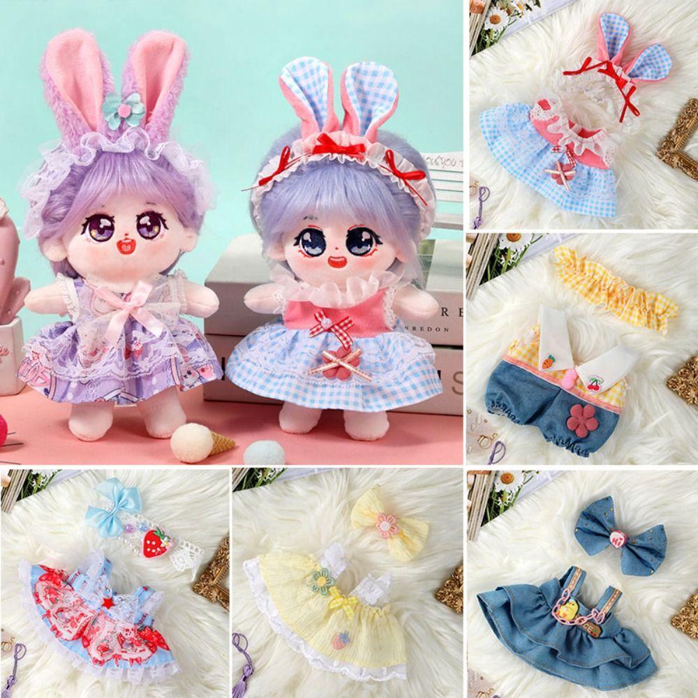 With Bow Headband Accessories Princess Dress 10 Styles Doll Skirt 20cm Cotton Doll/EXO Idol Dolls