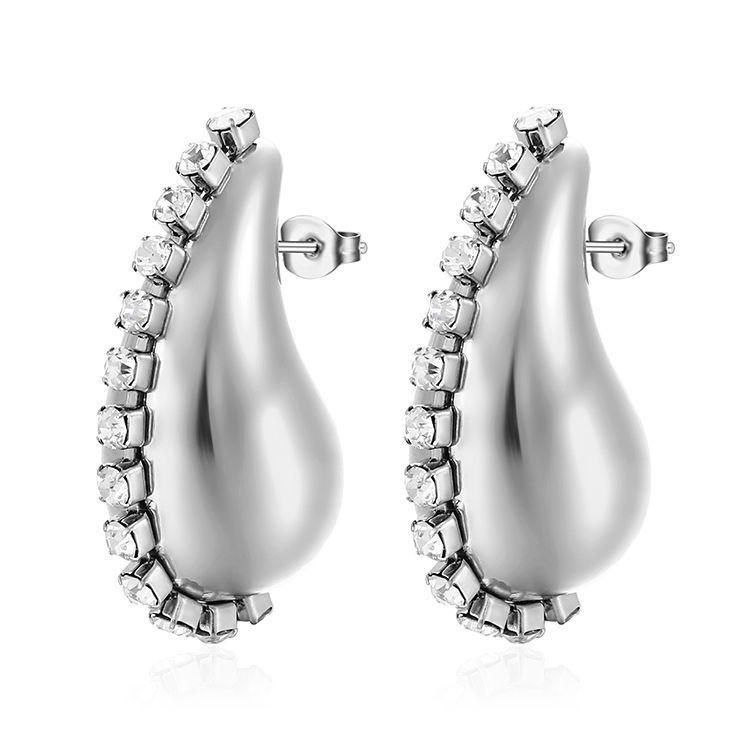 Персонализированные роскошные серьги Niche из нержавеющей стали с покрытием из 18-каратного циркония, полые серьги-капли для женщин