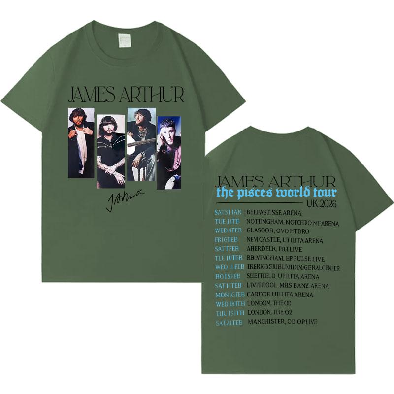 Singer James Arthur Mens T Shirt Fashion New Album 2026 Casual Oversized TShirts Hip Hop High Quality Cozy Short Sleeve Unisex